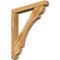 Ekena Millwork Olympic Craftsman Rough Sawn Bracket w/ Offset Brace, Western Red Cedar, 6"W x 42"D x 48"H BKT0604X42X48OLY04RWR - alternate 1